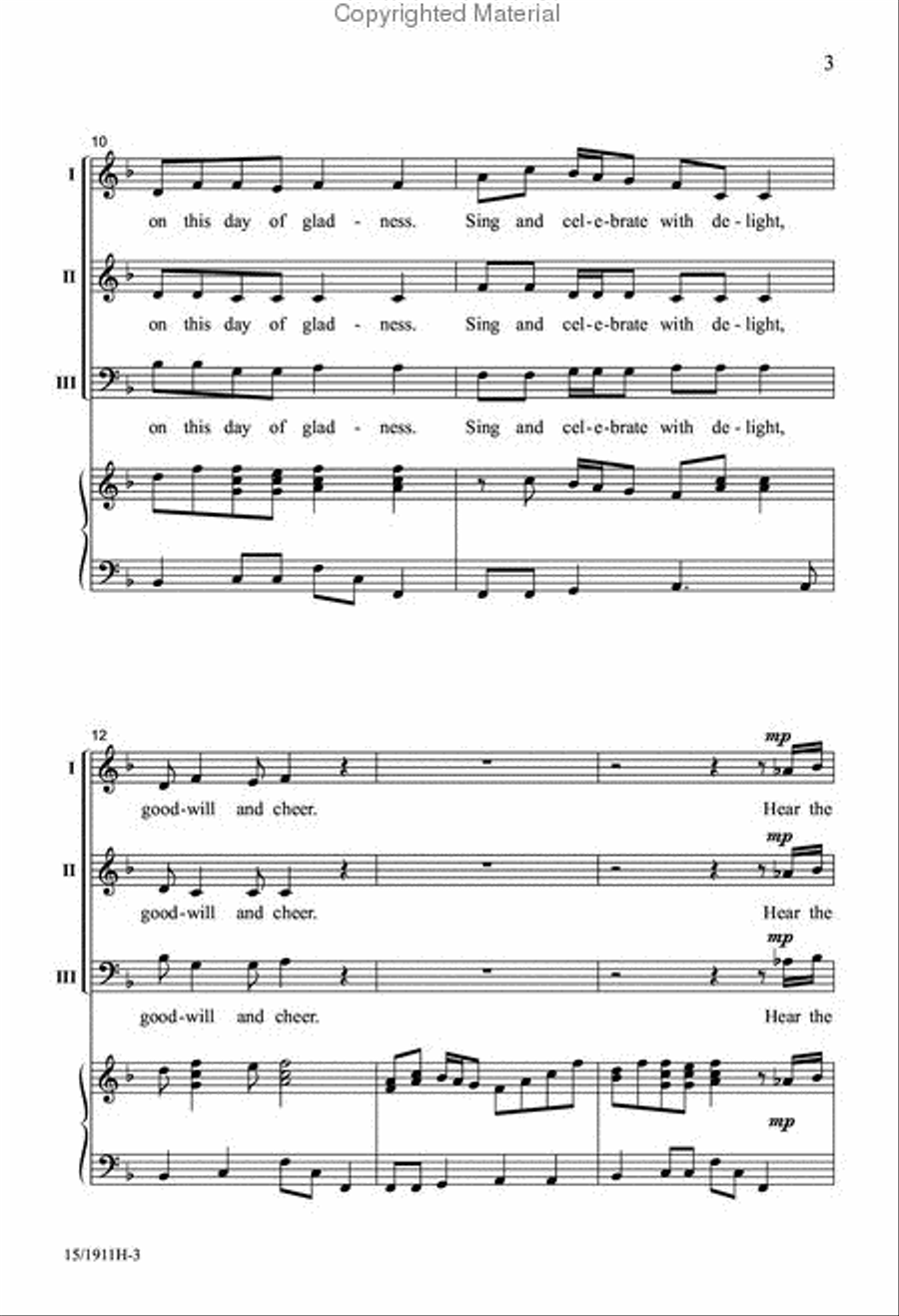 All is Merry and All is Bright 3-Part scores gallery preview page 4