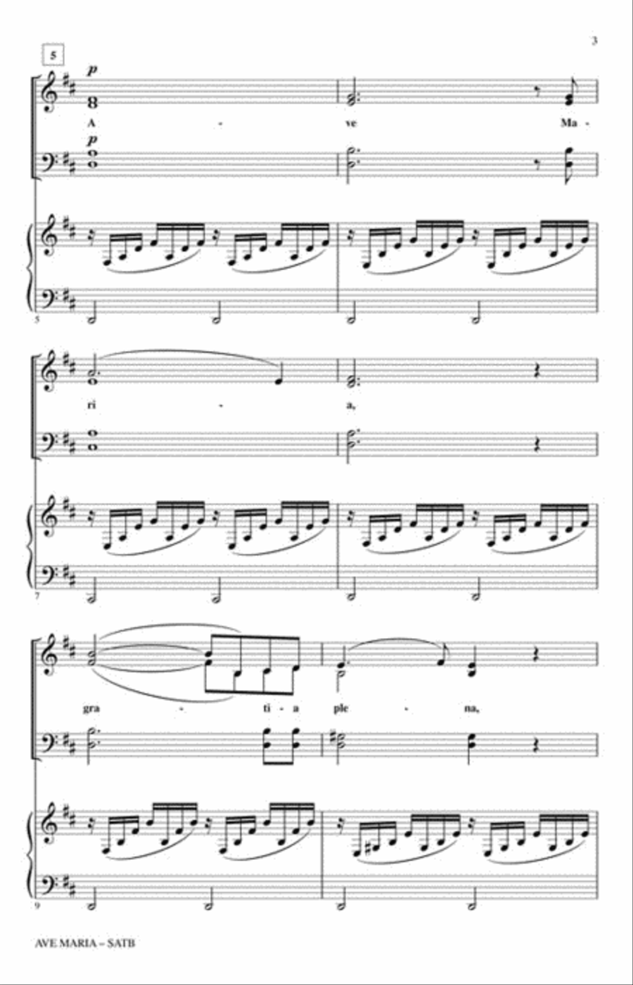Ave Maria 4-Part scores gallery preview page 3