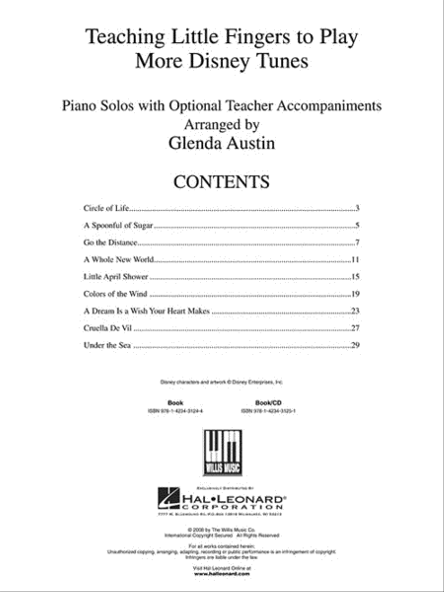 Teaching Little Fingers to Play More Disney Tunes Piano Method scores gallery preview page 2