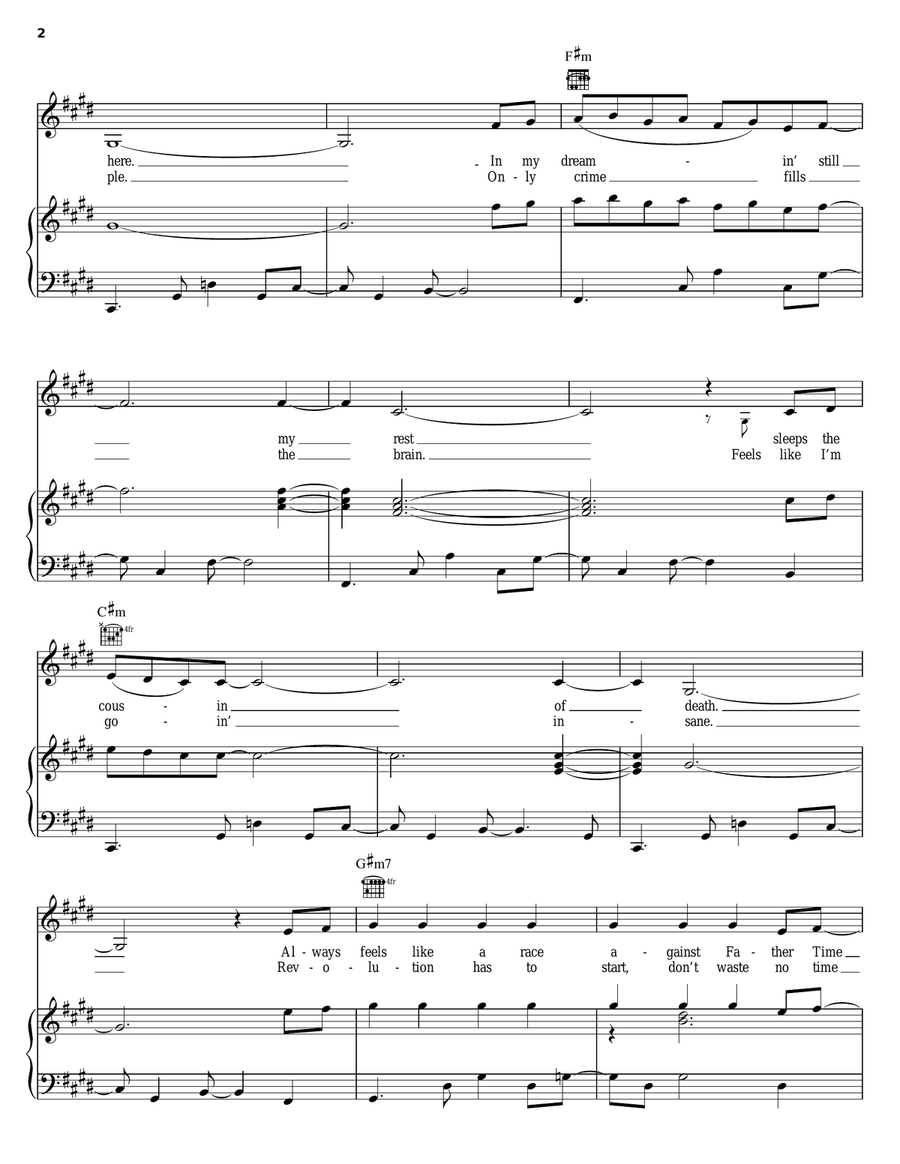 Streets Of New York (City Life) Piano, Vocal, Guitar scores gallery preview page 2