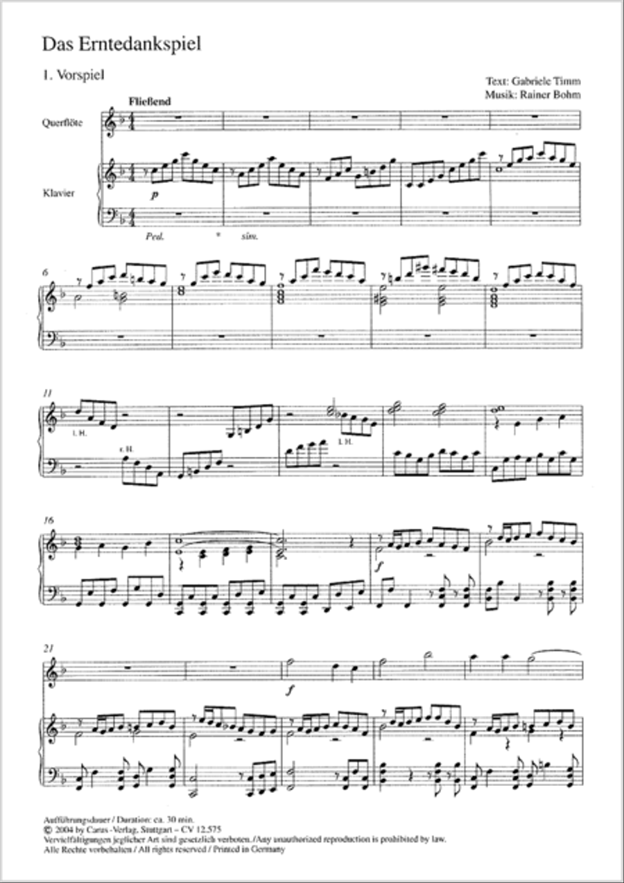 Das Erntedankspiel Unison Choir scores gallery preview page 2