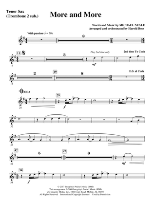 More And More - Tenor Sax (Trombone 2 sub)