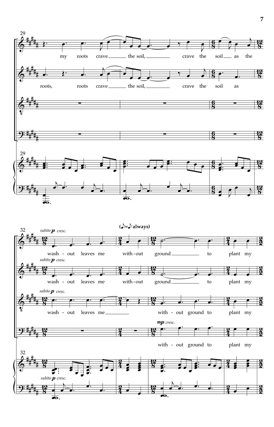 From Scorched Earth 4-Part scores gallery preview page 5