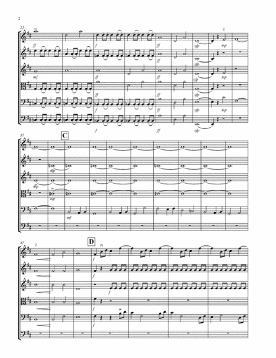 Summer Festival for Junior String Orchestra, score and VI, VII, VIII, Va, Vc, Cb parts with rehearsa String Orchestra scores gallery preview page 2