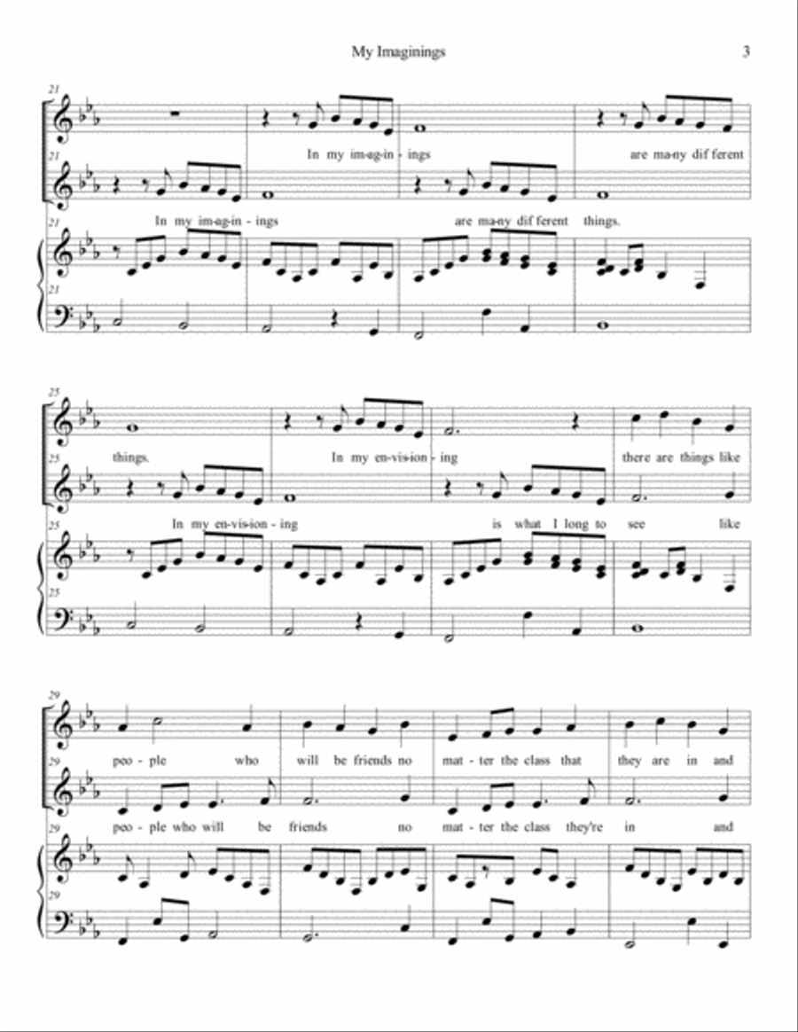 My Imaginings Small Ensemble scores gallery preview page 3