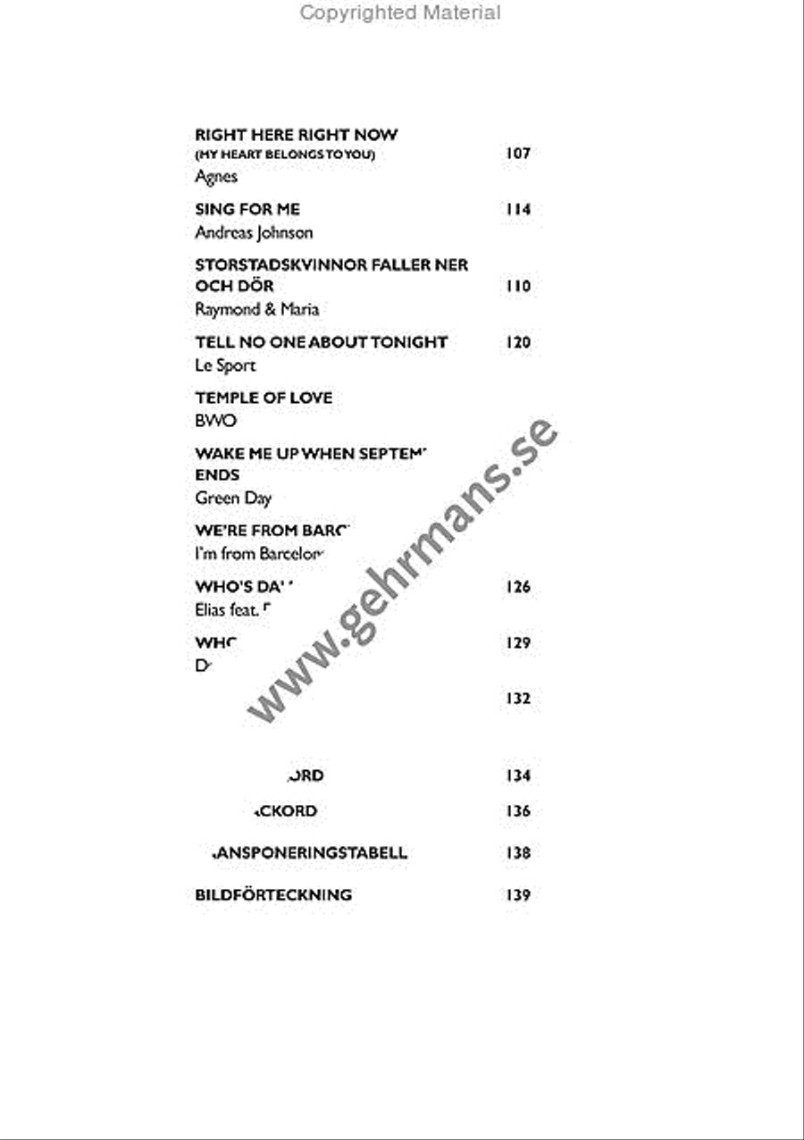 Pop 2006 Pop 2006 Piano, Vocal, Guitar scores gallery preview page 5
