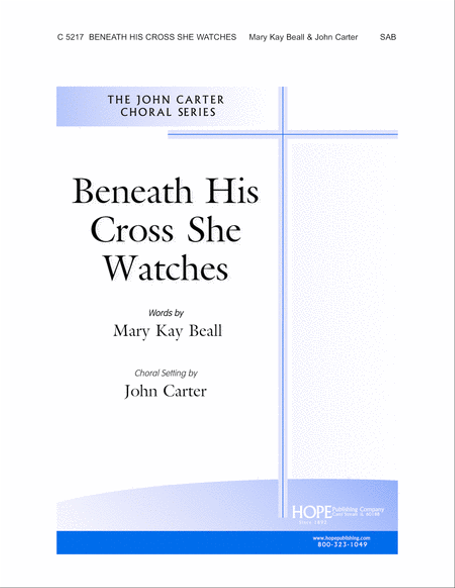 Beneath His Cross She Watches 3-Part scores gallery preview page 1