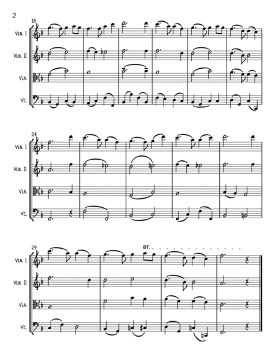 Auld Lang Syne - String Quartet image number null