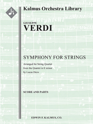 Book cover for Symphony for Strings in E minor
