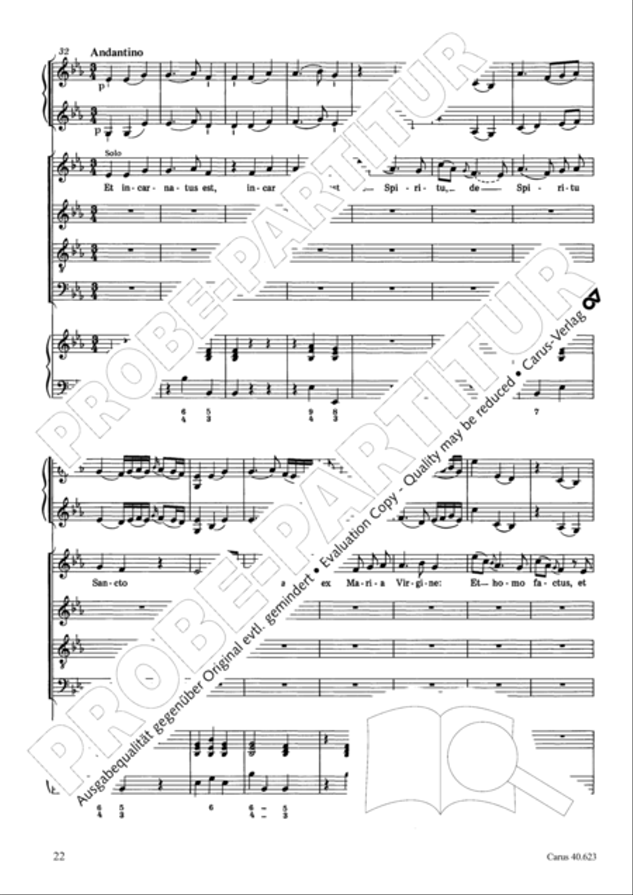 Missa brevis in G major Missa brevis in G major 4-Part scores gallery preview page 23