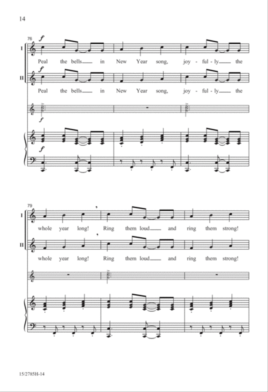Ringing in the New Year Ringing in the New Year 2-Part scores gallery preview page 15
