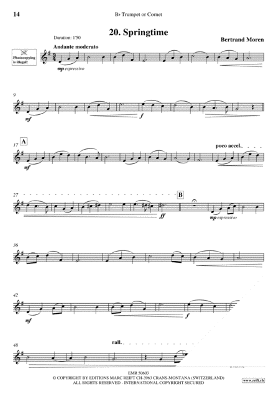 20 Slow Melodies Volume 1 Cornet scores gallery preview page 16