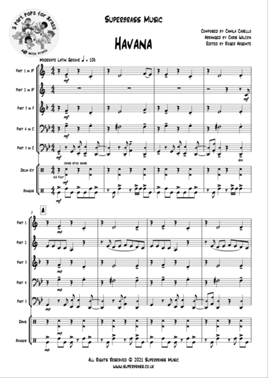 Havana Euphonium scores gallery preview page 3