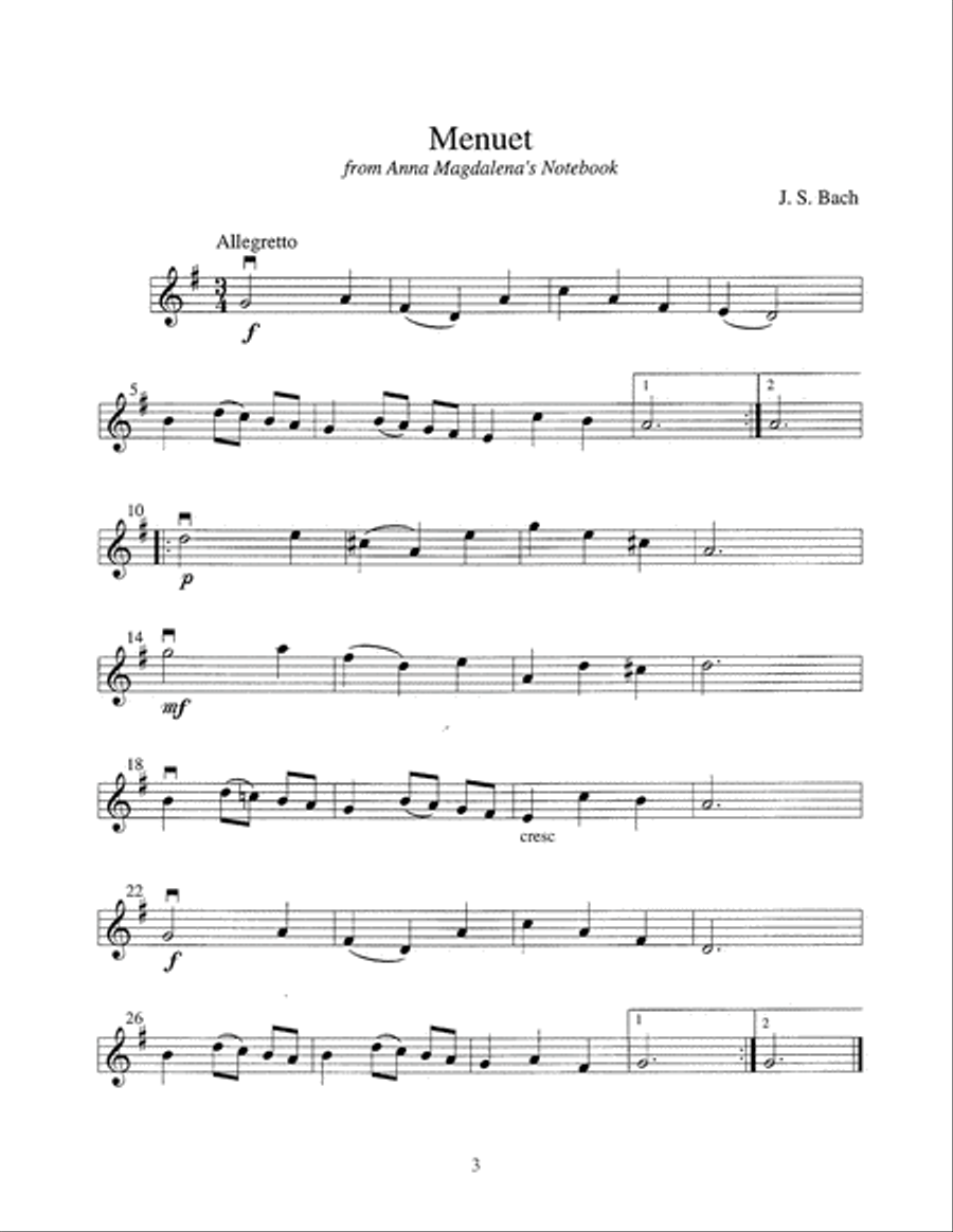The Student Violinist: Bach Violin Solo scores gallery preview page 4