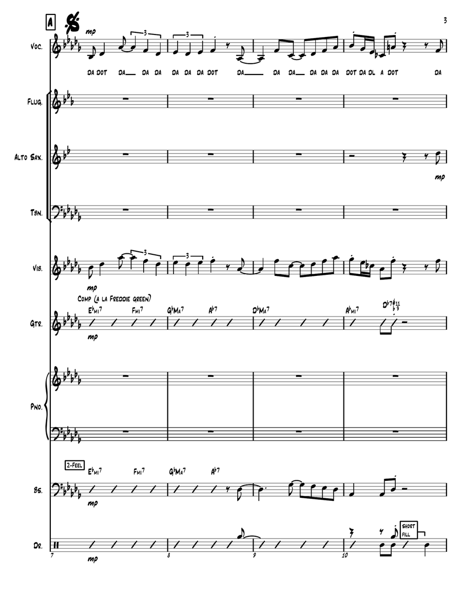 Boplicity (be Bop Lives) Large Ensemble scores gallery preview page 3