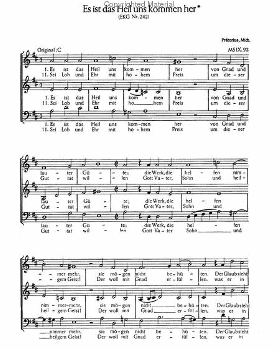 Es ist das Heil uns kommen her 3-Part scores gallery preview page 2