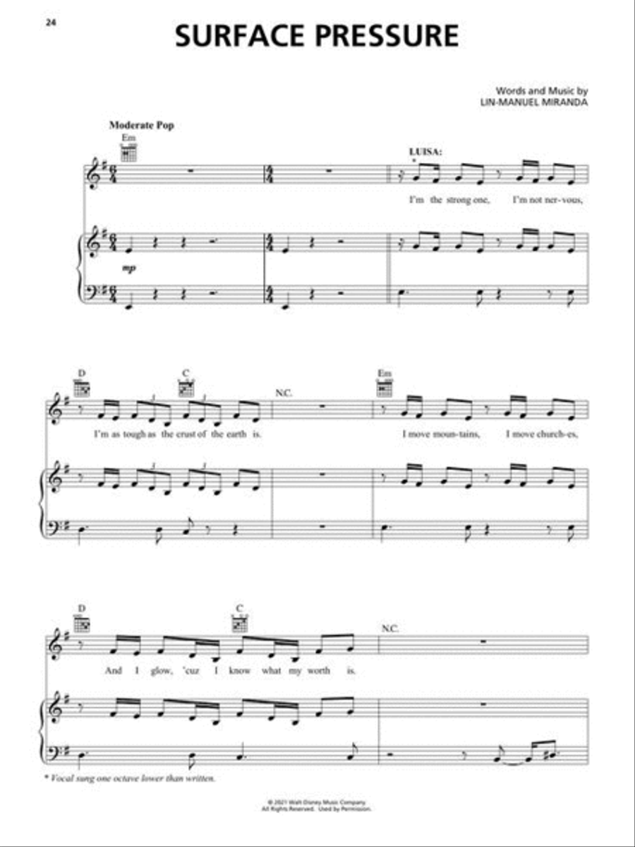Encanto - Piano/Vocal/Guitar