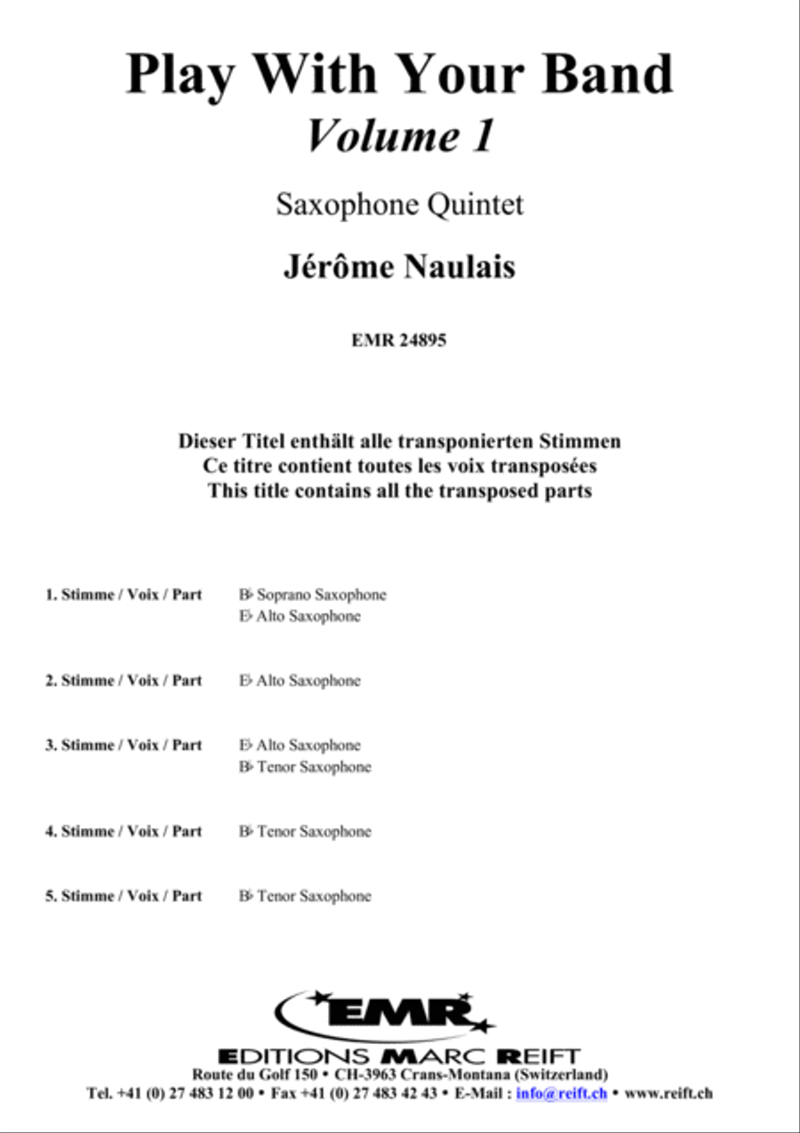 Play With Your Band Volume 1 Saxophone Quintet scores gallery preview page 3