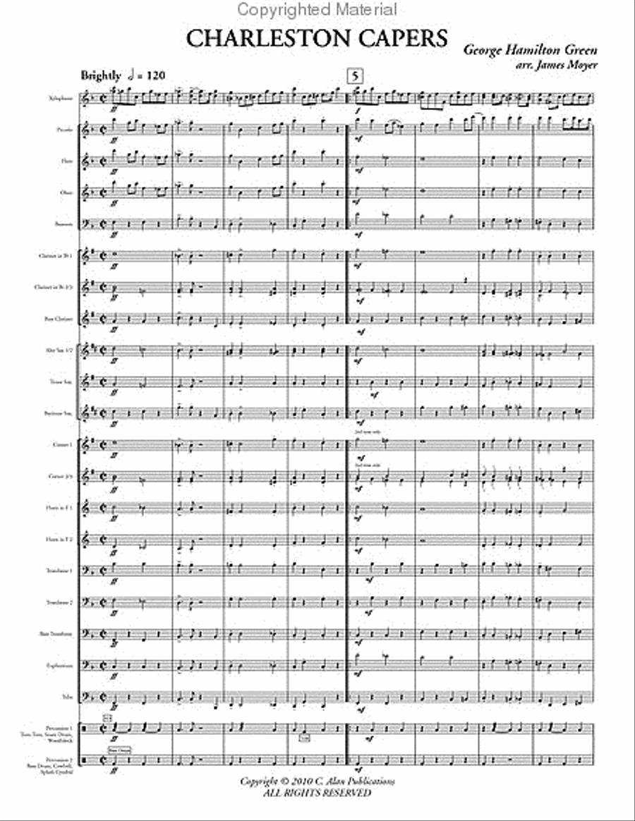Charleston Capers Concert Band scores gallery preview page 2