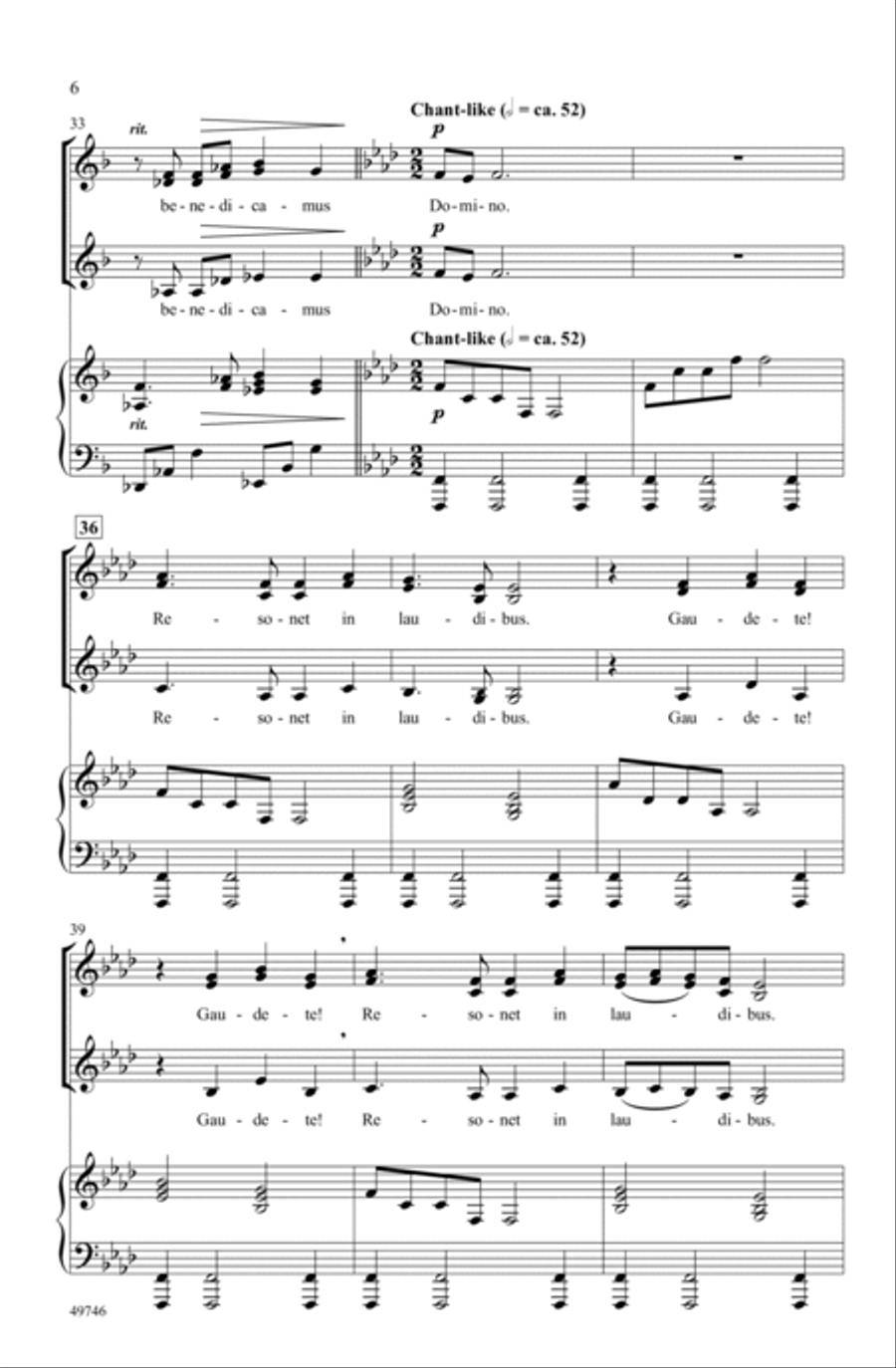 Benedicamus Domino Choir scores gallery preview page 5