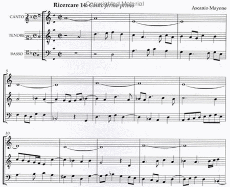 3 Ricercari Sopra Canto Fermo (La Spagna) - Score and parts