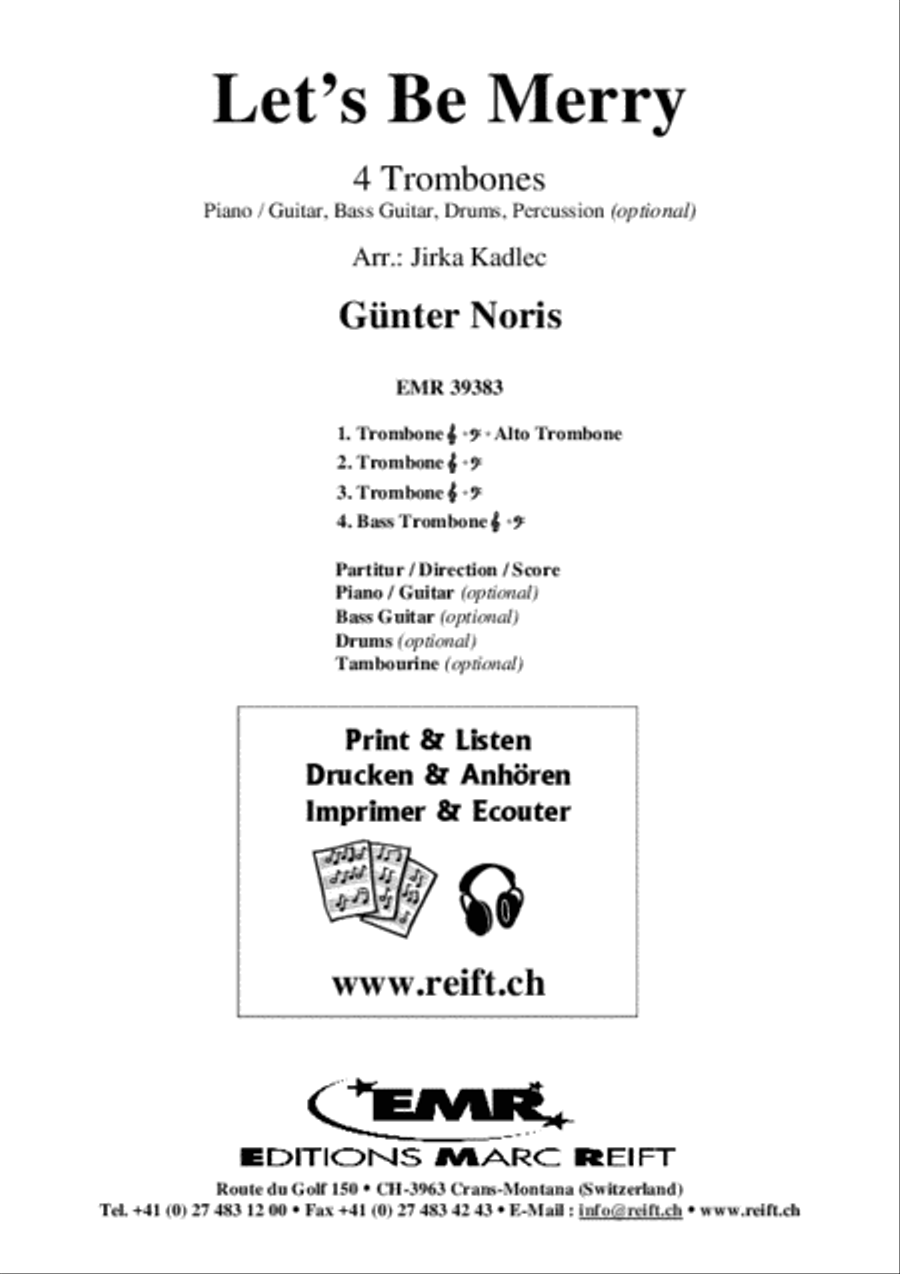 Let's Be Merry Trombone Quartet scores gallery preview page 2