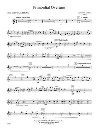 Primordial Overture: E-flat Alto Saxophone