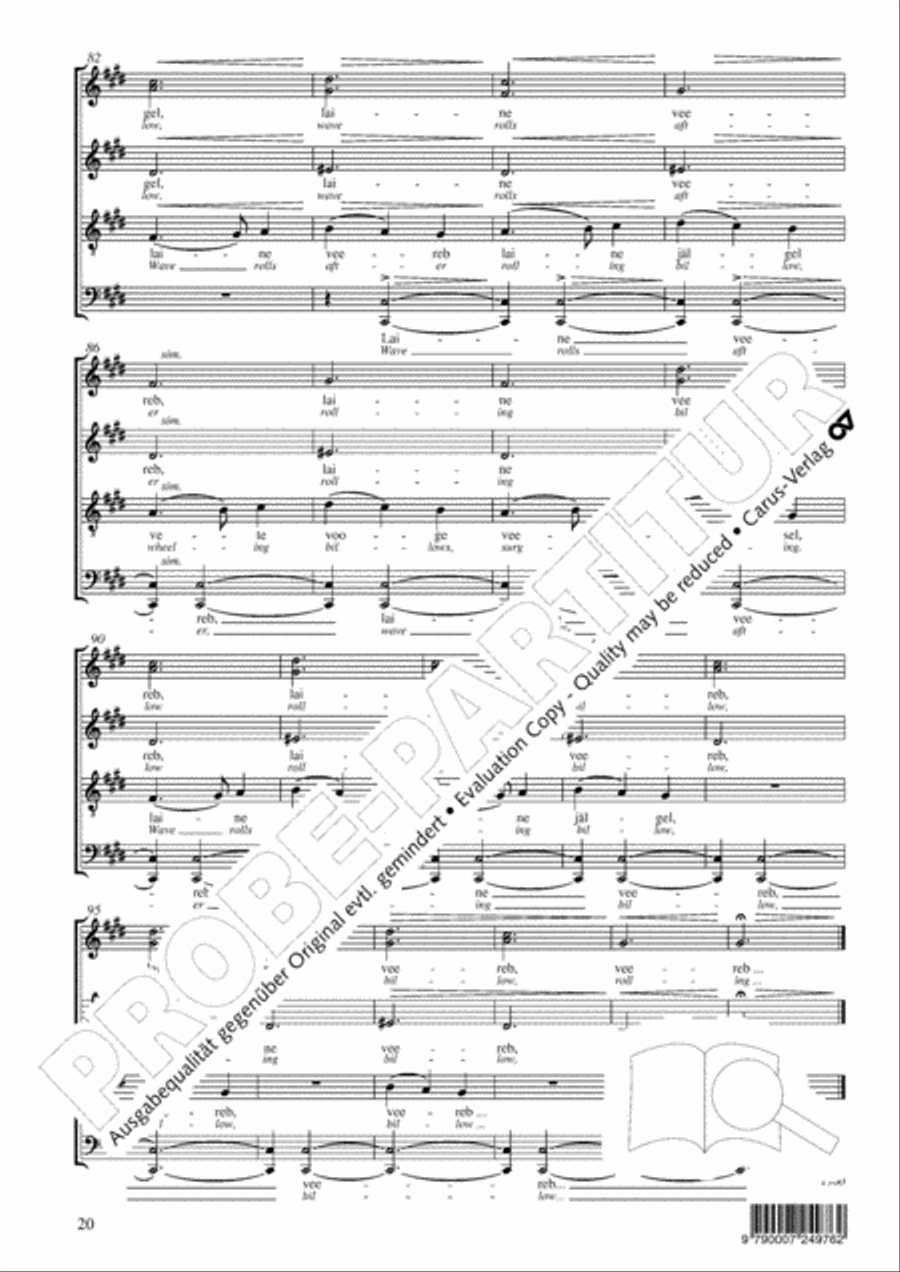 Veljo Tormis: Three soongs from the Epos (Kalevipoeg) Choir scores gallery preview page 21