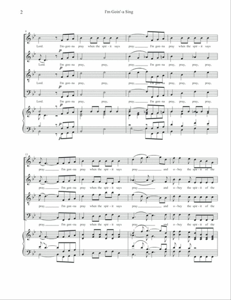 I'm Gonna Sing 4-Part scores gallery preview page 3