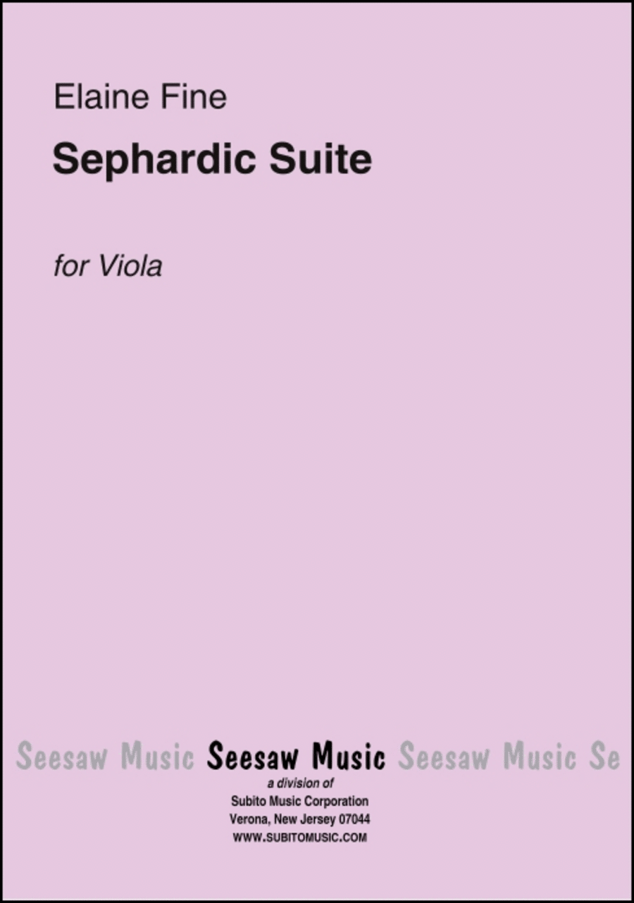 Sephardic Suite Version Viola Solo scores gallery preview page 1