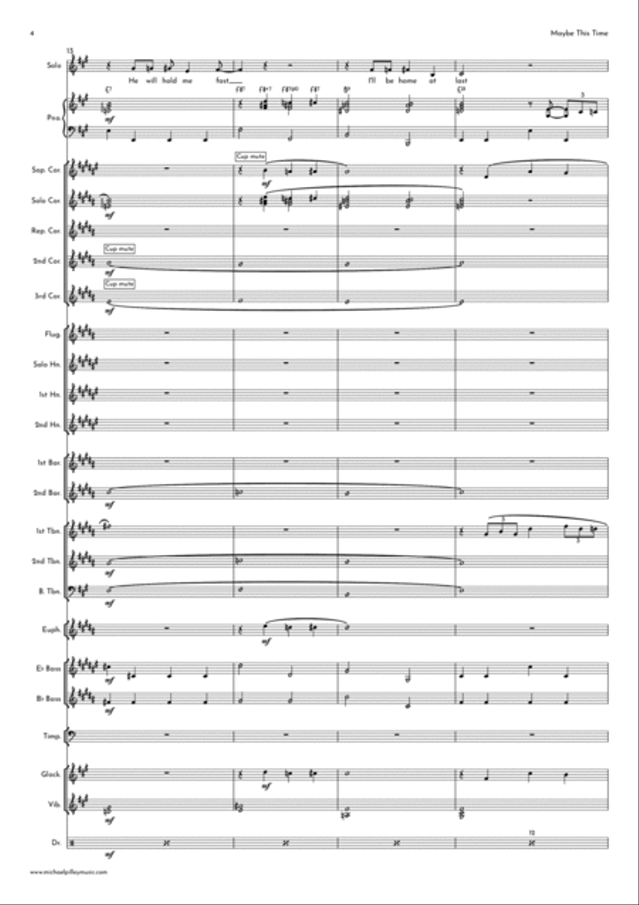 Maybe This Time Brass Band scores gallery preview page 5