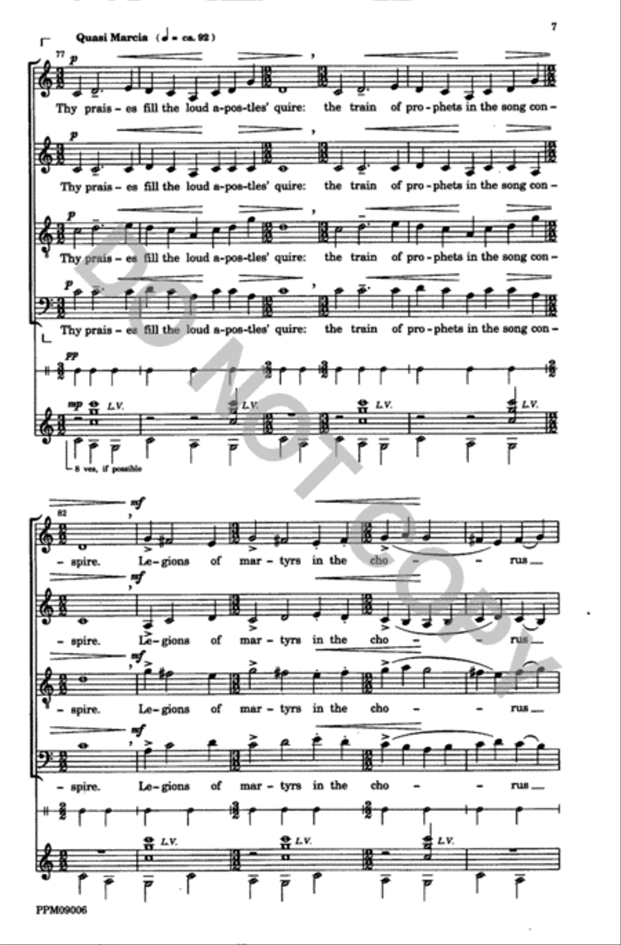 Te Deum Laudamus 4-Part scores gallery preview page 8