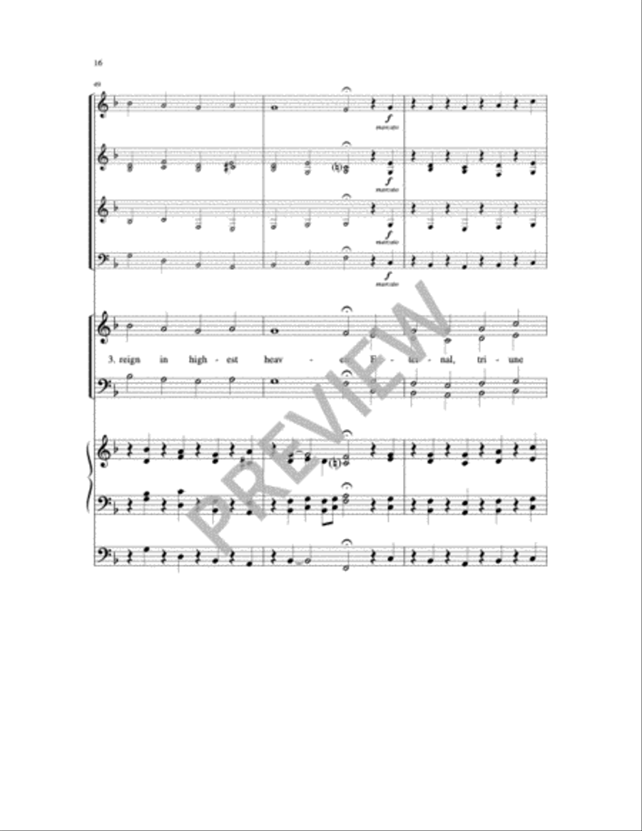 Now Thank We All Our God 4-Part scores gallery preview page 15