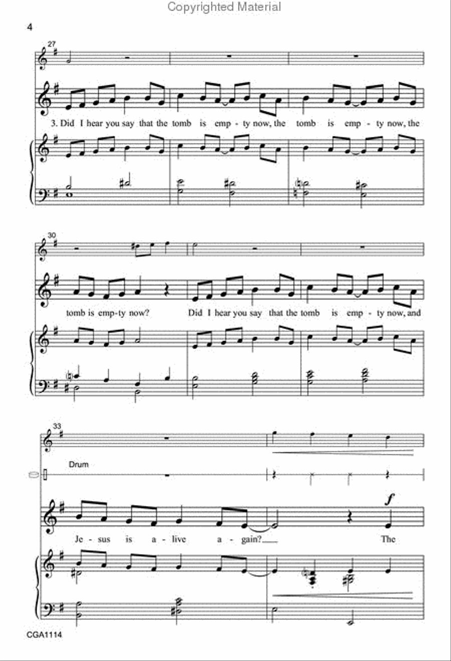 Did I Hear You Say Unison Choir scores gallery preview page 5