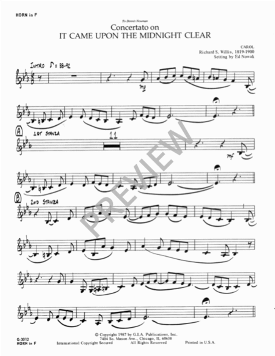 It Came upon the Midnight Clear - Instrument edition Flute scores gallery preview page 5