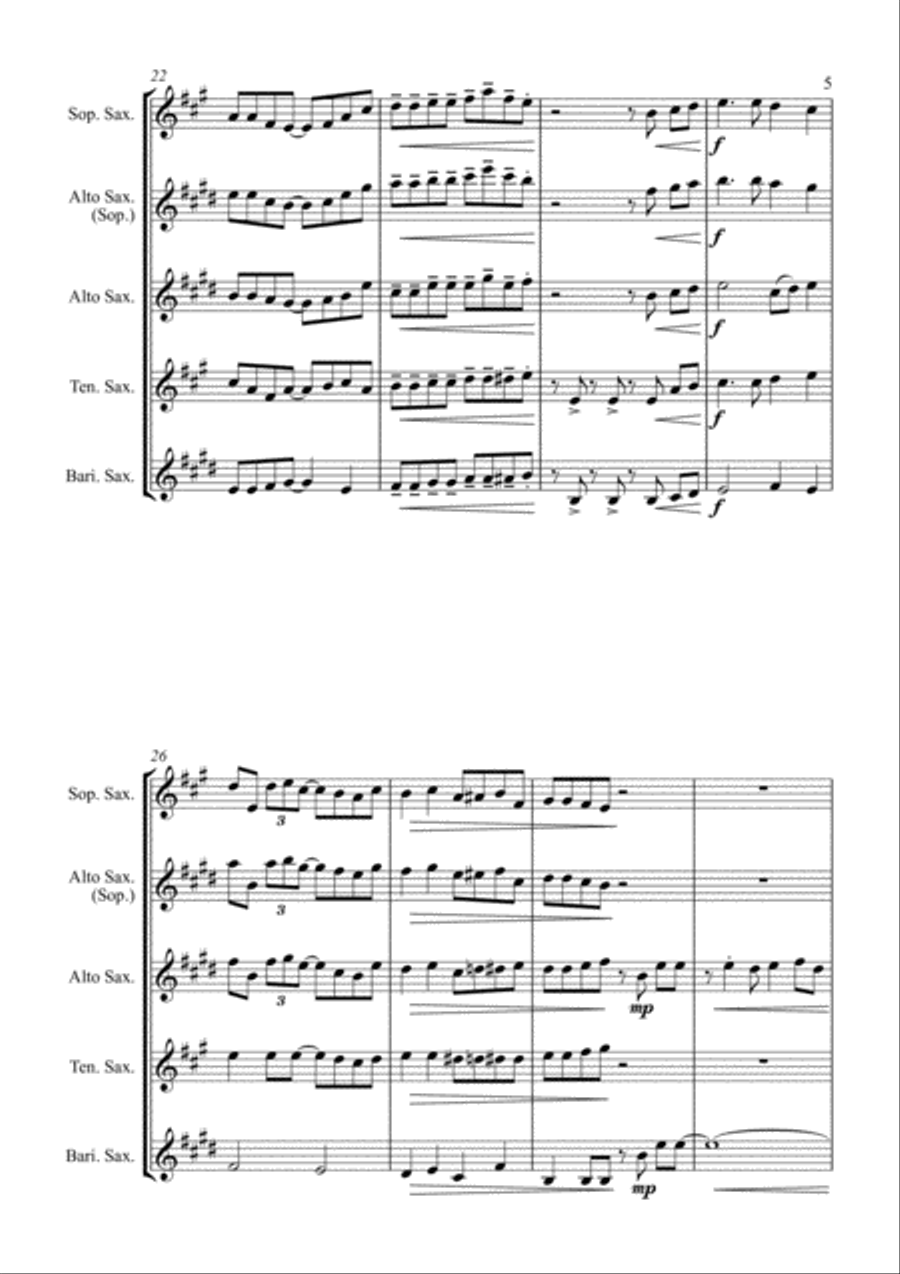 That Christmas Swing Thing... For Saxophone Quartet Saxophone Quartet scores gallery preview page 5