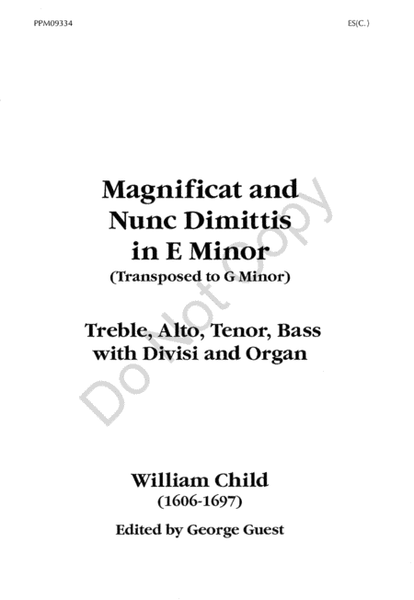 Magnificat and Nunc Dimittis in E Minor