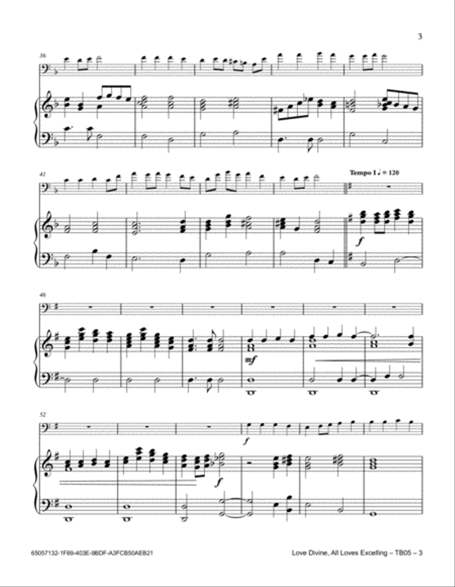 Love Divine, All Loves Excelling Piano scores gallery preview page 3