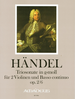 Book cover for Trio Sonata in G Minor op. 2/6 HWV 391