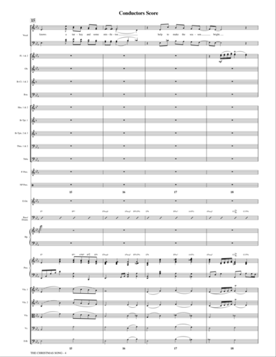 The Christmas Song (Chestnuts Roasting On An Open Fire) - Conductor Score (Full Score) Choir scores gallery preview page 4