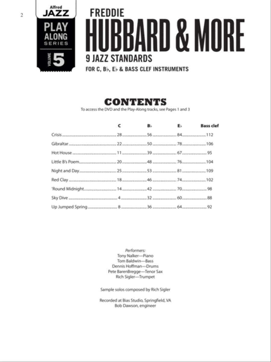 Alfred Jazz Play-Along -- Freddie Hubbard & More, Volume 5 Flexible/Adaptable scores gallery preview page 3