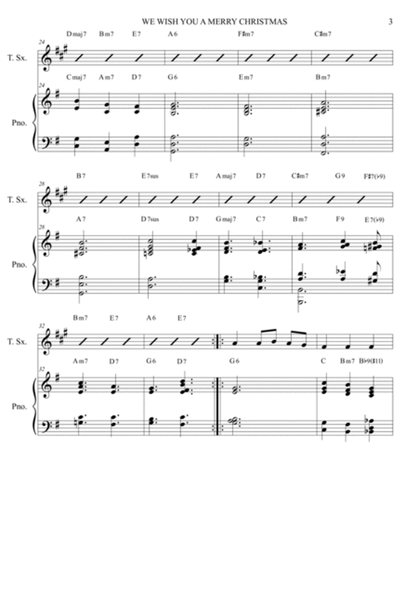We Wish You A Merry Christmas - Jazz Version Duets Series - Score and Parts ( Tenor Sax & Piano)