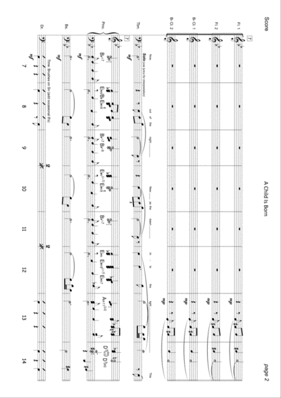A Child Is Born Small Ensemble scores gallery preview page 3
