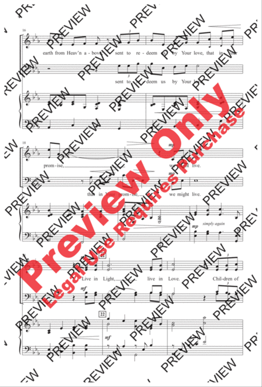 Live in Light, Live in Love 4-Part scores gallery preview page 4