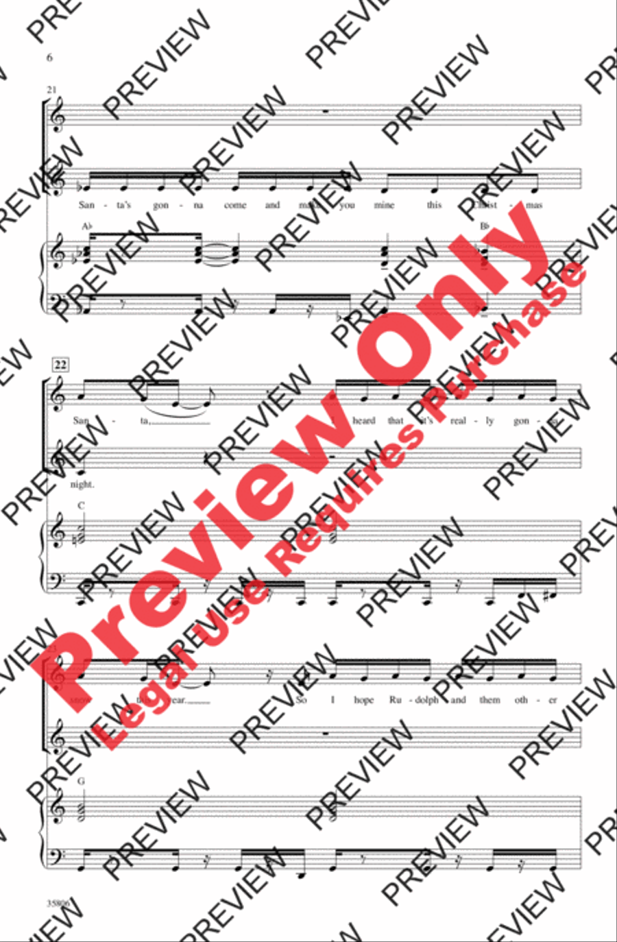 Oh Santa! Women's Choir scores gallery preview page 6