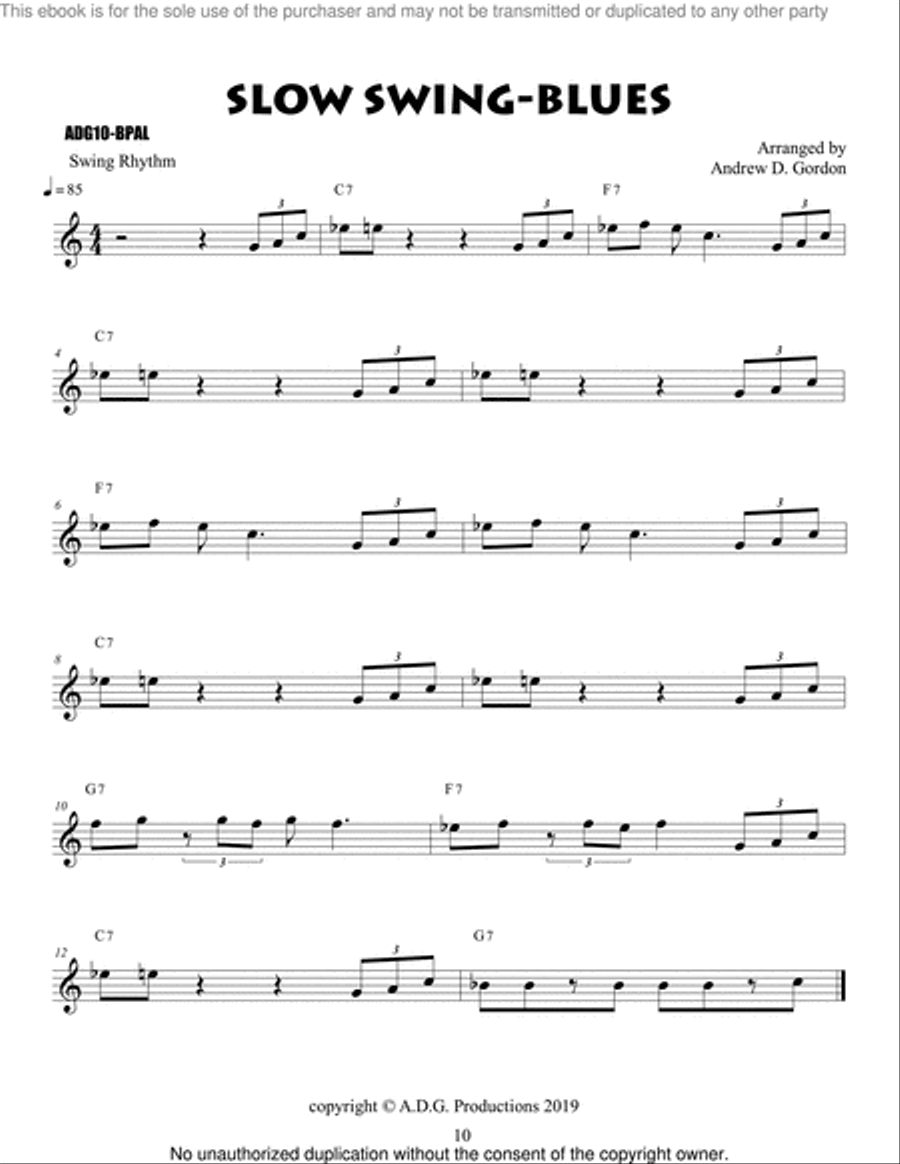 The Blues Play-A-Long and Solos Collection for Trumpet Beginner Series B-Flat Trumpet scores gallery preview page 2