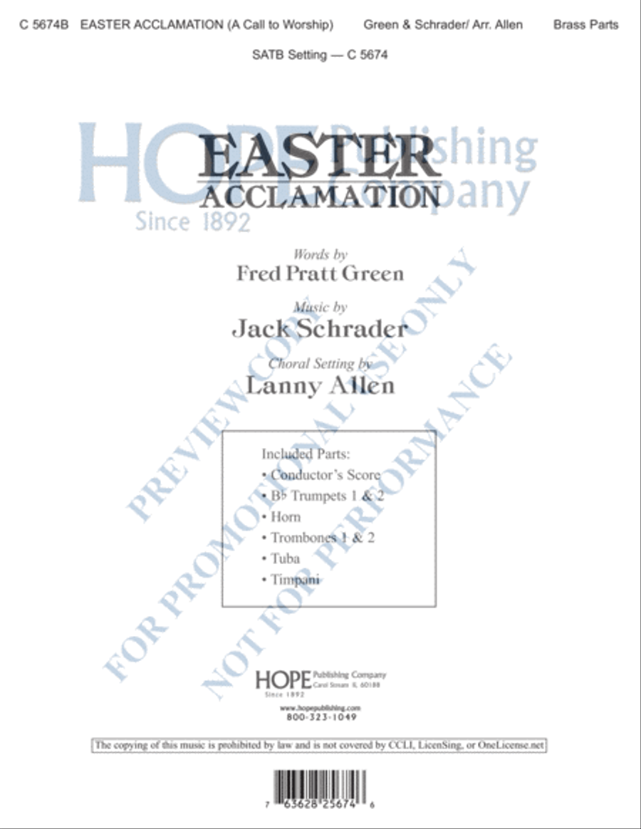 Easter Acclamation Easter Acclamation Choir scores gallery preview page 2