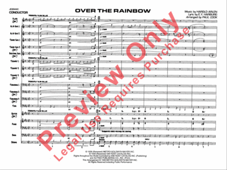 Over the Rainbow Jazz Ensemble scores gallery preview page 4