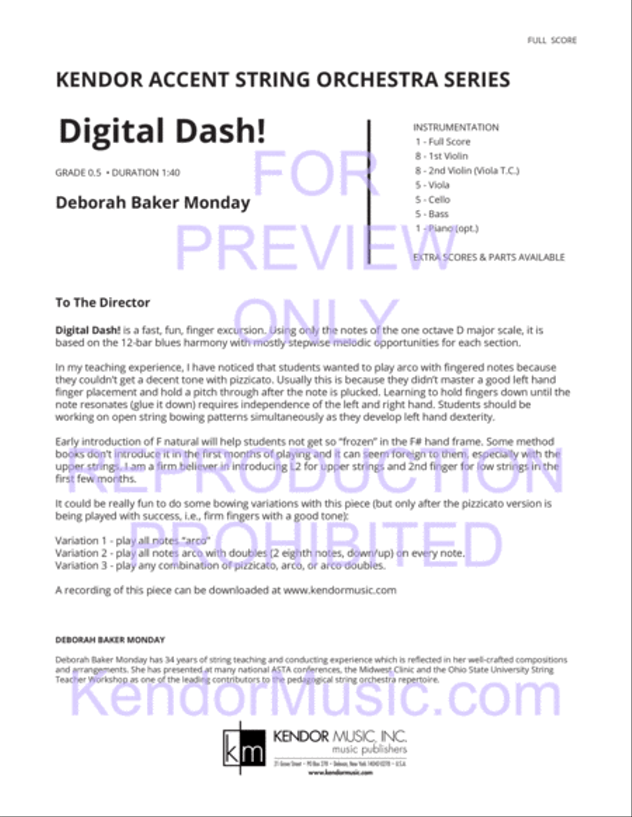 Digital Dash! String Orchestra scores gallery preview page 2