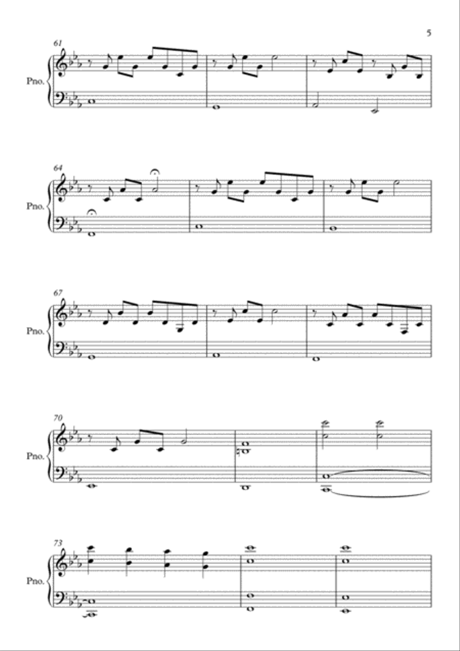 Light Of The Seven Piano Solo scores gallery preview page 5